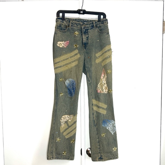 Newport News Denim - Vintage Y2K Upcycled Bohemian Jeans
